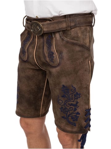 MADDOX Lederhose UTZ in dunkelbraun