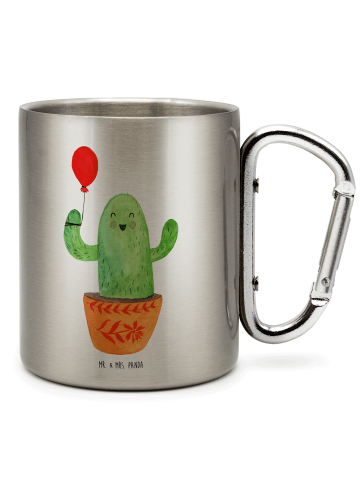 Mr. & Mrs. Panda Thermobecher Kaktus Luftballon ohne Spruch in Silber