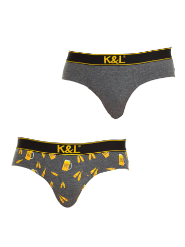 Kisses and Love 2er-Set: Slip in Gray