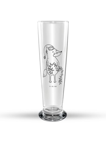 Mr. & Mrs. Panda Weizenglas Fuchs Weihnachten ohne Spruch in Transparent