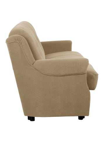 58 aufm Kessel SOFA 3-Sitzer mit Bettfunktion Kaylyn Flockstoff sand