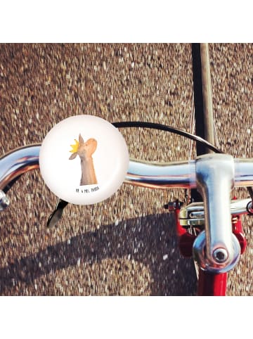 Mr. & Mrs. Panda Klingel Für Fahrrad Lamakopf König ohne Spruch in Weiß