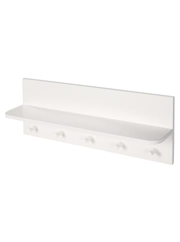 roba Wandgarderobe Weiß mit Ablage & 5 Haken fürs Kinderzimmer