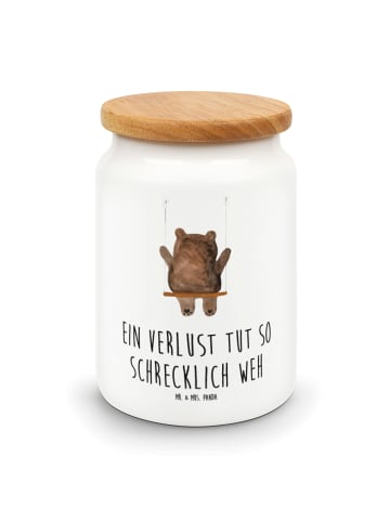 Mr. & Mrs. Panda Keksdose Bär Schaukel mit Spruch in Weiß