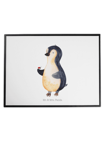 Mr. & Mrs. Panda Schreibunterlage Pinguin Marienkäfer ohne Spruch in Weiß