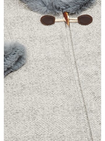 osha Damen Poncho in Wollweiss