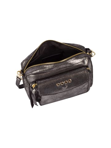 IZIA Damen Schultertasche Aus Leder in Silber