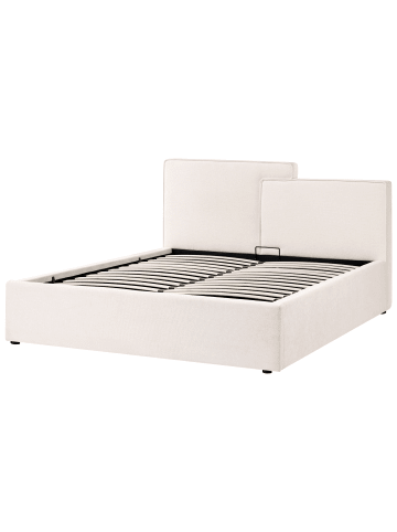 Beliani Doppelbett LAGARDE in Weiß/Schwarz - (W) 176 x (H) 105 x (L) 224 cm