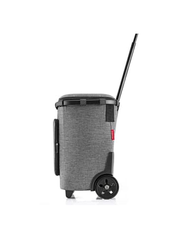 Reisenthel carrycruiser plus - Einkaufstrolley recycelt PET 52.5 cm (black) in frame twist silver