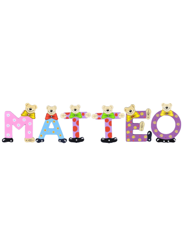 Playshoes Deko-Buchstaben "MATTEO" in bunt