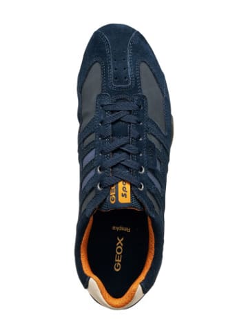 Geox Schlangenmuster Herren-Sneaker in Navy/Dk Navy