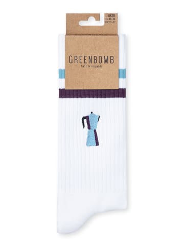 GreenBomb Tennis Socks Mocca in Weiß