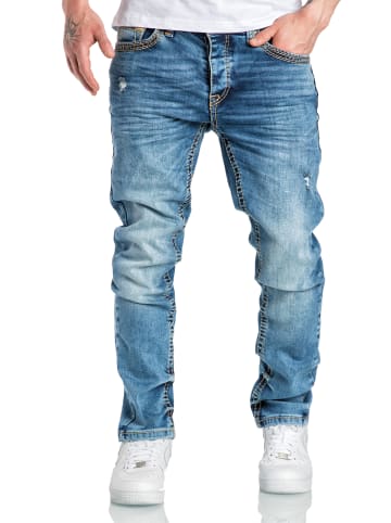 Amaci&Sons Jeans Destroyed Regular Slim ANCHORAGE in Hellblau