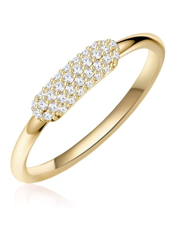 Glanzstücke München Ring aus Sterling Silber mit Zirkonia in gelbgold