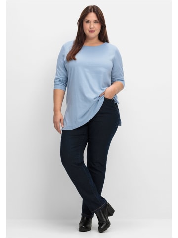 sheego Longshirt in bleu