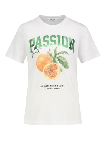 Sublevel Spruchprint Shirt Rundhals Kurzarm Regular Fit in Weiß