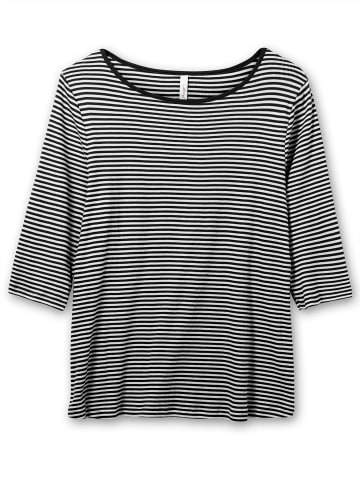 sheego 3/4-Arm-Shirt in schwarz