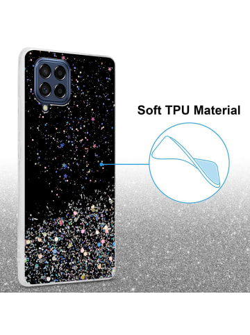 cadorabo Hülle für Samsung Galaxy M53 5G Glitter in Schwarz mit Glitter