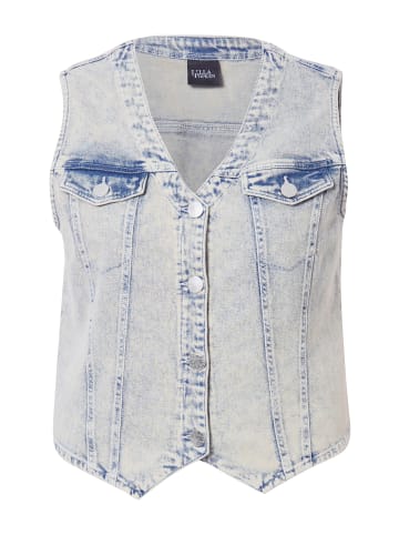 Ulla Popken Jeansweste in mattes jeansblau