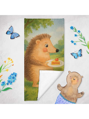 Mr. & Mrs. Panda Strandlaken Igel Kuchenstück Design ohne Spruch in Weiß