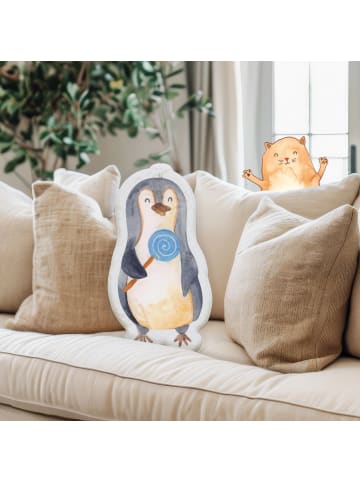 Mr. & Mrs. Panda Plüschkissen Pinguin Lolli ohne Spruch in Weiß