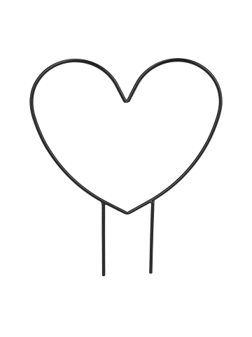 relaxdays 2 x Rankhilfe "Herz" in Schwarz