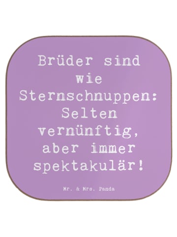 Mr. & Mrs. Panda Untersetzer Glas Spruch Brüder Sternschnuppen m... in Lavendeltraum