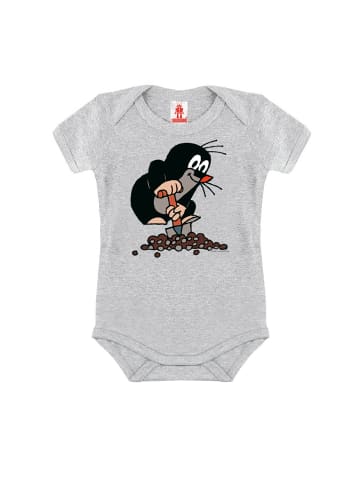 Logoshirt Baby-Body DER KLEINE MAULWURF - Print Der kleine Maulwurf in grau