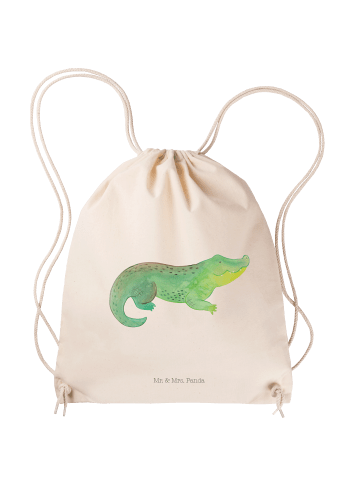 Mr. & Mrs. Panda gym tasche Krokodil ohne Spruch in Creme