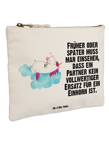 Mr. & Mrs. Panda Mäppchen Einhorn Verliebt mit Spruch in Weiß