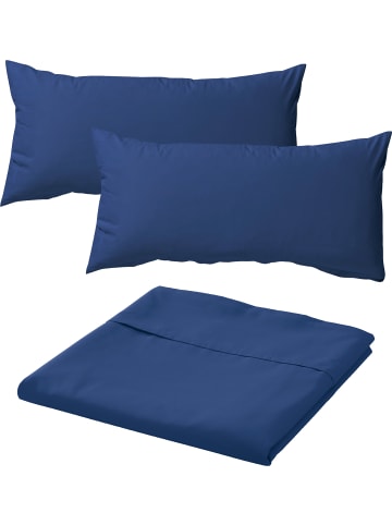 Erwin Müller Renforcé Sommer-Set 3-teilig Würzburg in dunkelblau