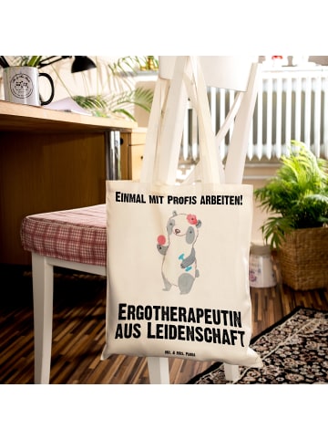 Mr. & Mrs. Panda Strandtasche Ergotherapeutin Leidenschaft mit S... in Creme