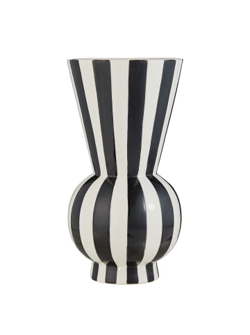 Butlers Butlers Vase LYDIA Streifen in Schwarz / Weiß