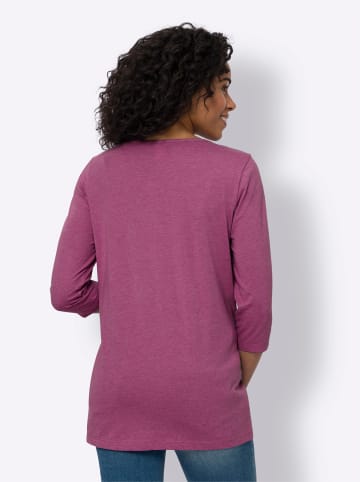 Sieh an! Longshirt in magenta-meliert