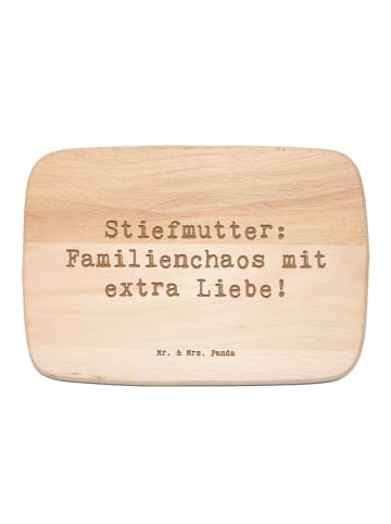 Mr. & Mrs. Panda Schneidebrett Holz Spruch Stiefmutter Liebe mit... in Transparent