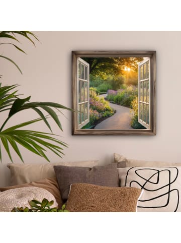 MuchoWow Leinwand Bilder Hellgelb