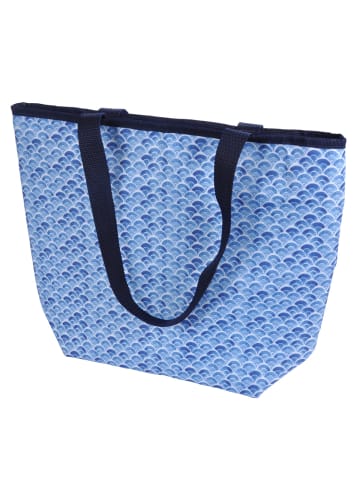 Homea Einkaufstasche BLUE WAVE in Blau, (B) 16,5 x (H) 35 x (L) 4,3 cm