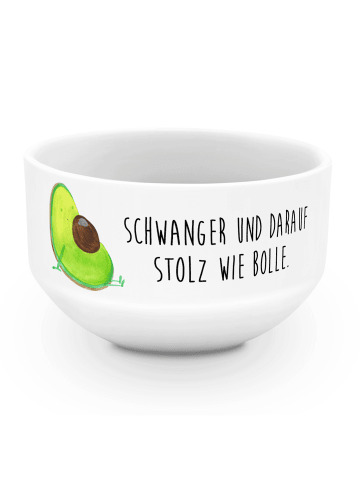 Mr. & Mrs. Panda schale Avocado Schwangerschaft mit Spruch in Weiß