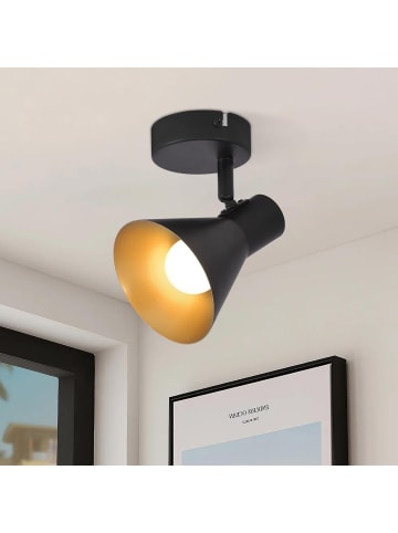 ZMH Deckenleuchte in Schwarz 1-flammige E14 Vintage Metall kreative Design