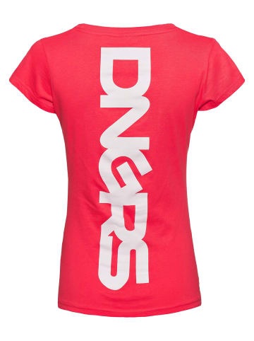 DNGRS Dangerous T-Shirt in pink/white