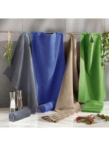 Erwin Müller Baumwolle Frottier-Geschirrtuch 2er-Pack in blau