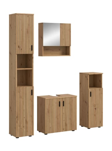 ebuy24 Badmöbelset Mone (4-teilig) Eiche 150 x 30 cm