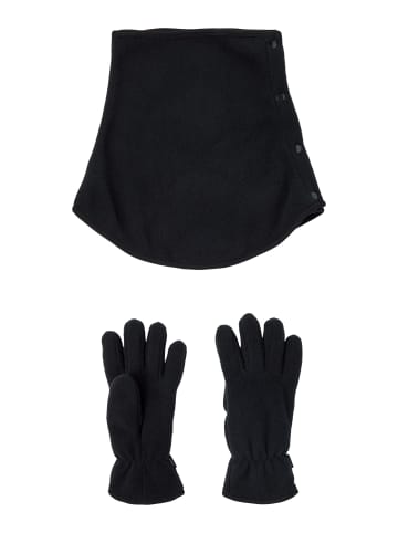 name it Schlupfschal & Fingerhandschuhe im Set in black