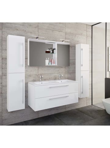 ebuy24 Badmöbelset BudasiSS Weiß 111 x 47 cm