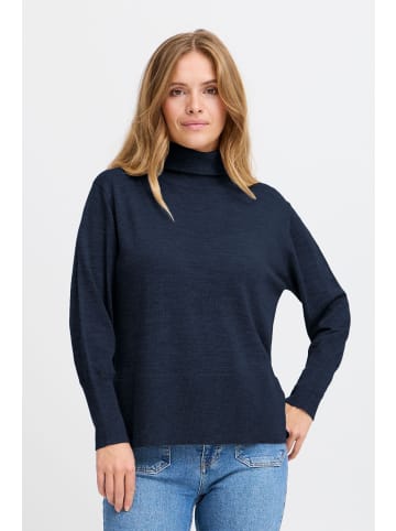 Pulz Strickpullover PZSADIE Loose fit in Dark Sapphire Melange