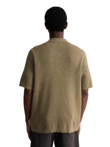 Marc O'Polo DENIM DfC Strick Poloshirt in Soft Brown
