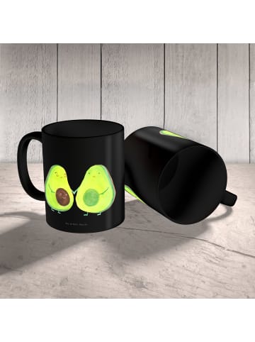 Mr. & Mrs. Panda Keramiktasse Avocado Pärchen ohne Spruch in Schwarz