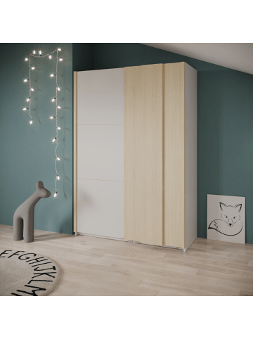 CALICOSY Schrank HEVA in Weiß - (W) 140,1  x (H) 203  x (L) 64  cm