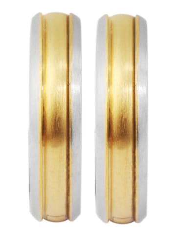 Adeliás Damen Ohrringe – Klappcreole aus Edelstahl in weiß