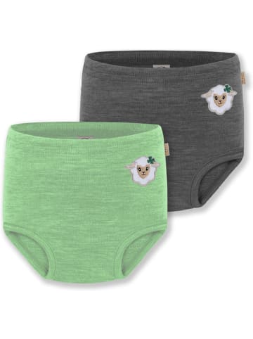 Normani Outdoor Sports 2er Pack Baby Merino Windelhose Tokoroa in Anthrazit/Grün